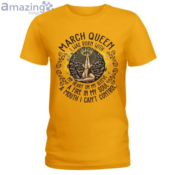 March Black Queen My Heart On My Sleeve Ladies T-Shirt Product Photo 5