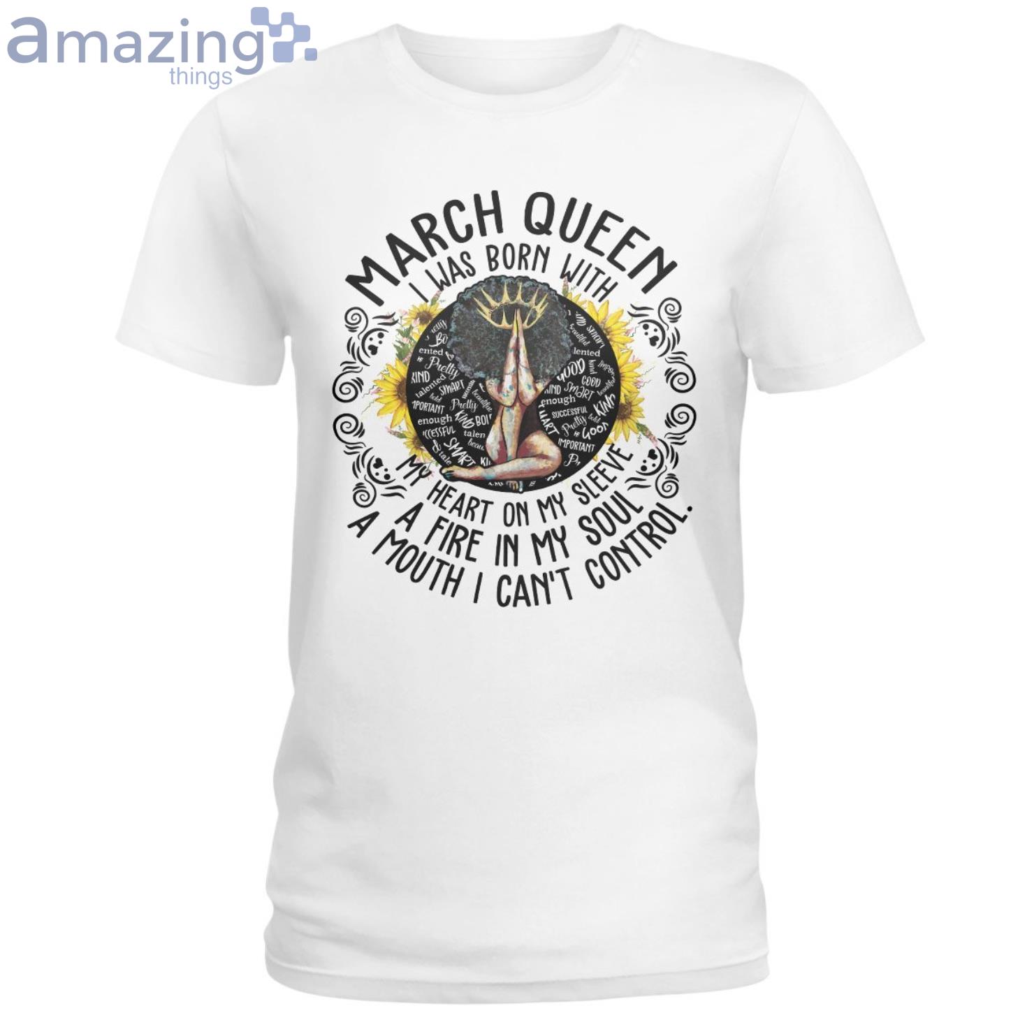 March Black Queen My Heart On My Sleeve Ladies T Shirt image March Black Queen My Heart On My Sleeve Ladies T-Shirt Product Photo 1 Product photo 1