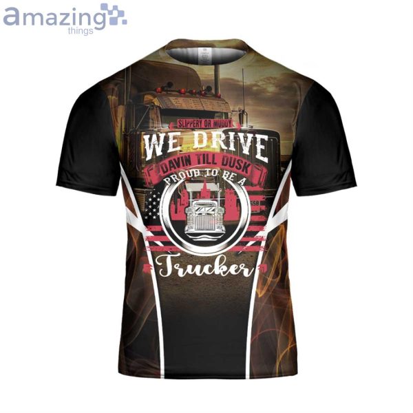 May God's Angel Be You We Drive Trucking Trucker Unisex 3D T-Shirt Product Photo 3