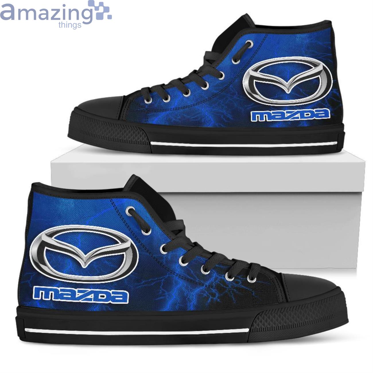 Mazda Thunder and Lightning Blue High Top Shoes Product Photo 1