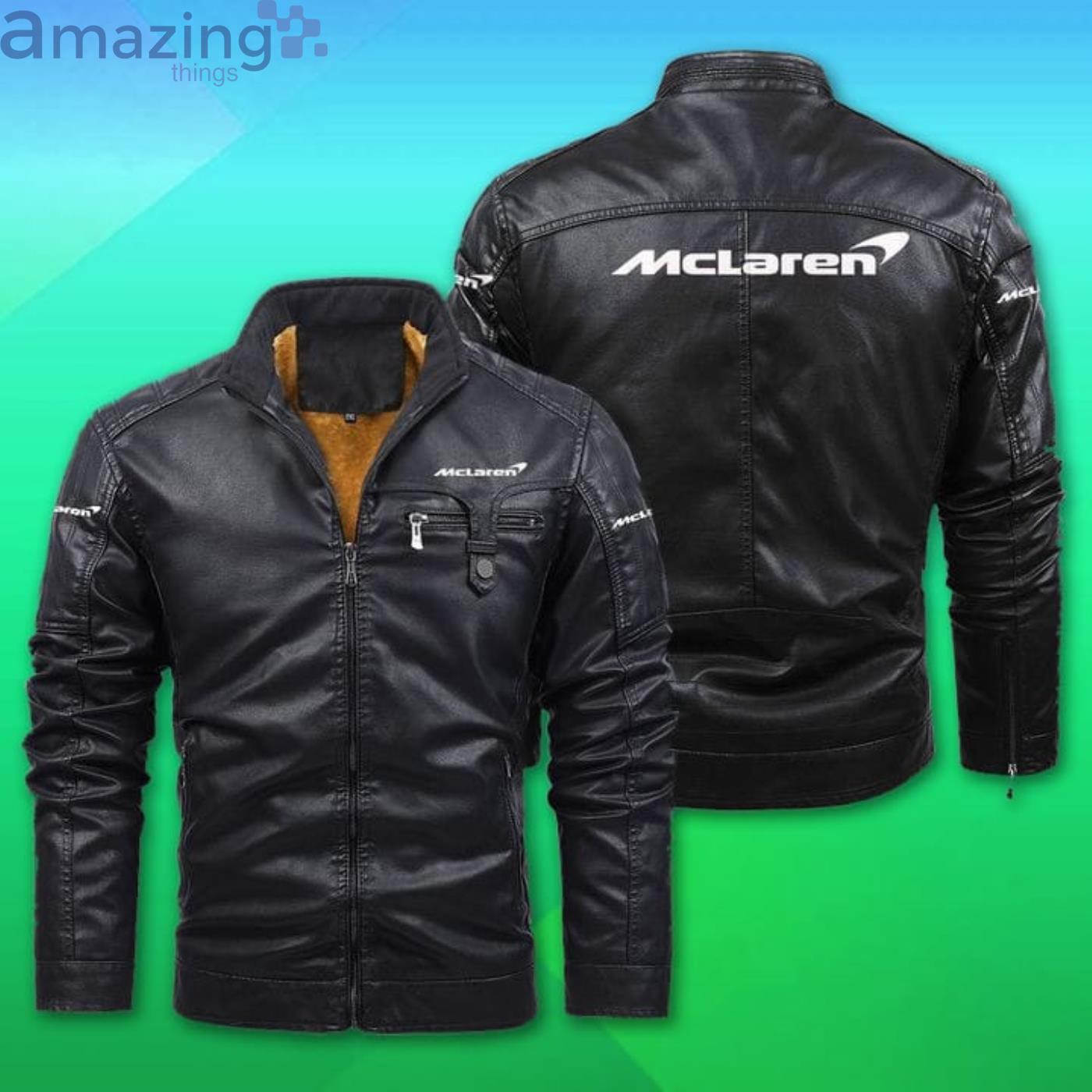 Mclaren Fleece Leather Jacket Product Photo 1 Mclaren Fleece Leather Jacket Product Photo 1
