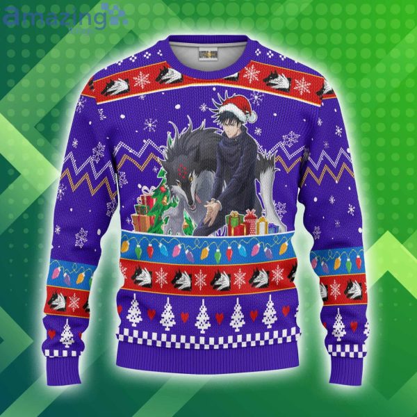 Megumi Fushiguro Custom Jujutsu Kaisen Christmas Ugly Sweater Anime 3D Sweater Product Photo 1