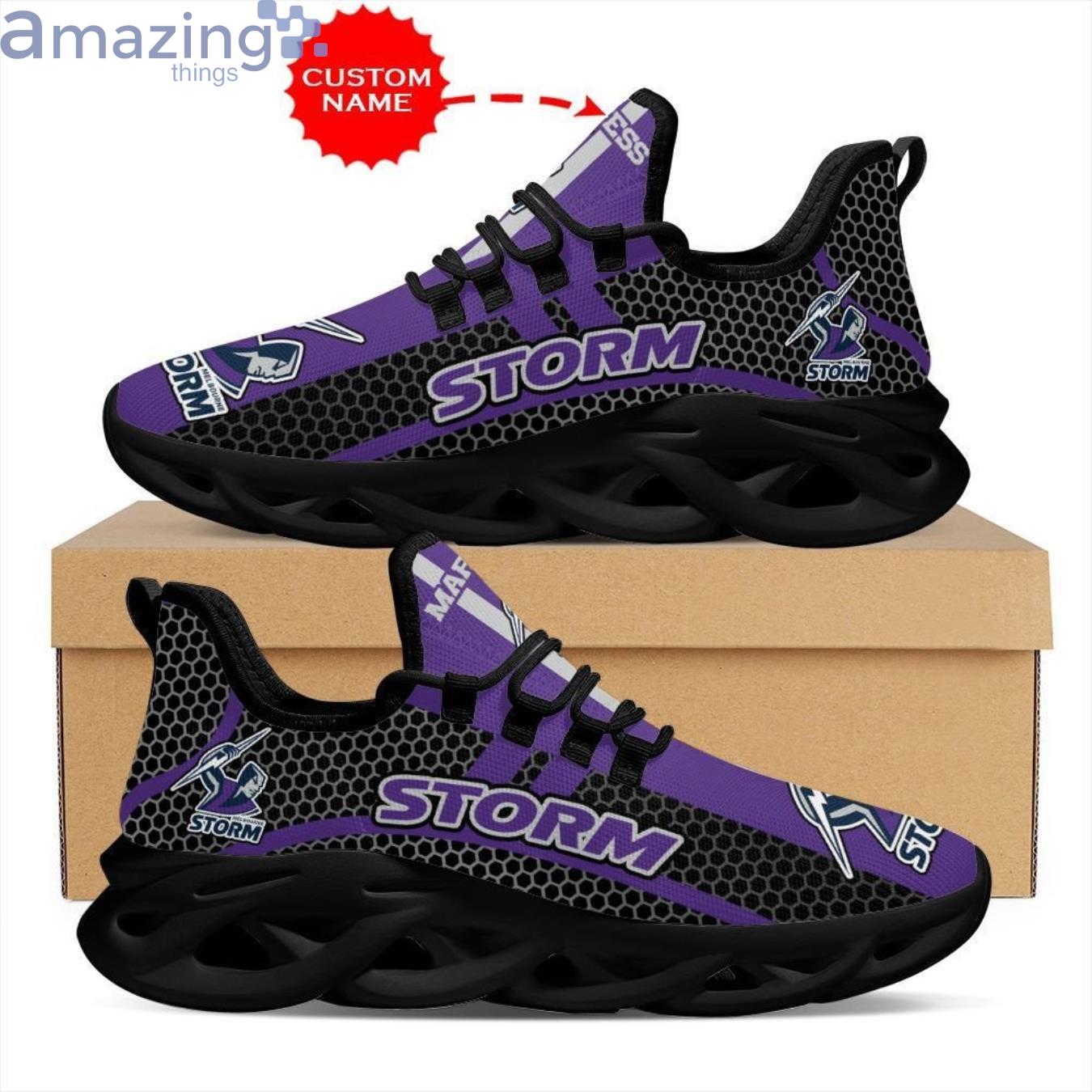 Melbourne Storm Max Soul Sneaker Custom Name Product Photo 1