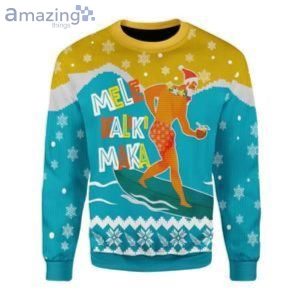 Mele Kalikimaka Surfing Santa Ugly Christmas Sweater Product Photo 1