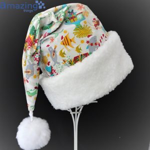 Mermaid Under The Sea Christmas Santa Hat For Adult And Child Product Photo 1