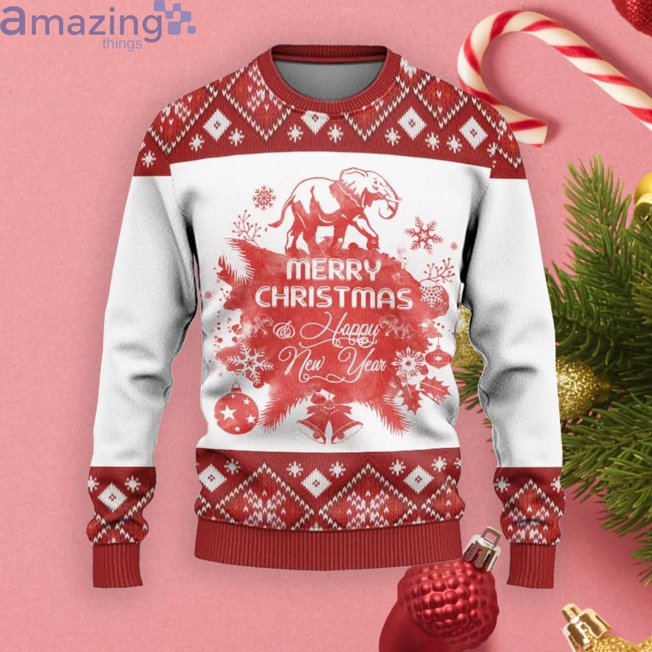 Merry And Happy New Year Christmas Gift Ugly Christmas Sweater Product Photo 1 Merry And Happy New Year Christmas Gift Ugly Christmas Sweater Product Photo 1