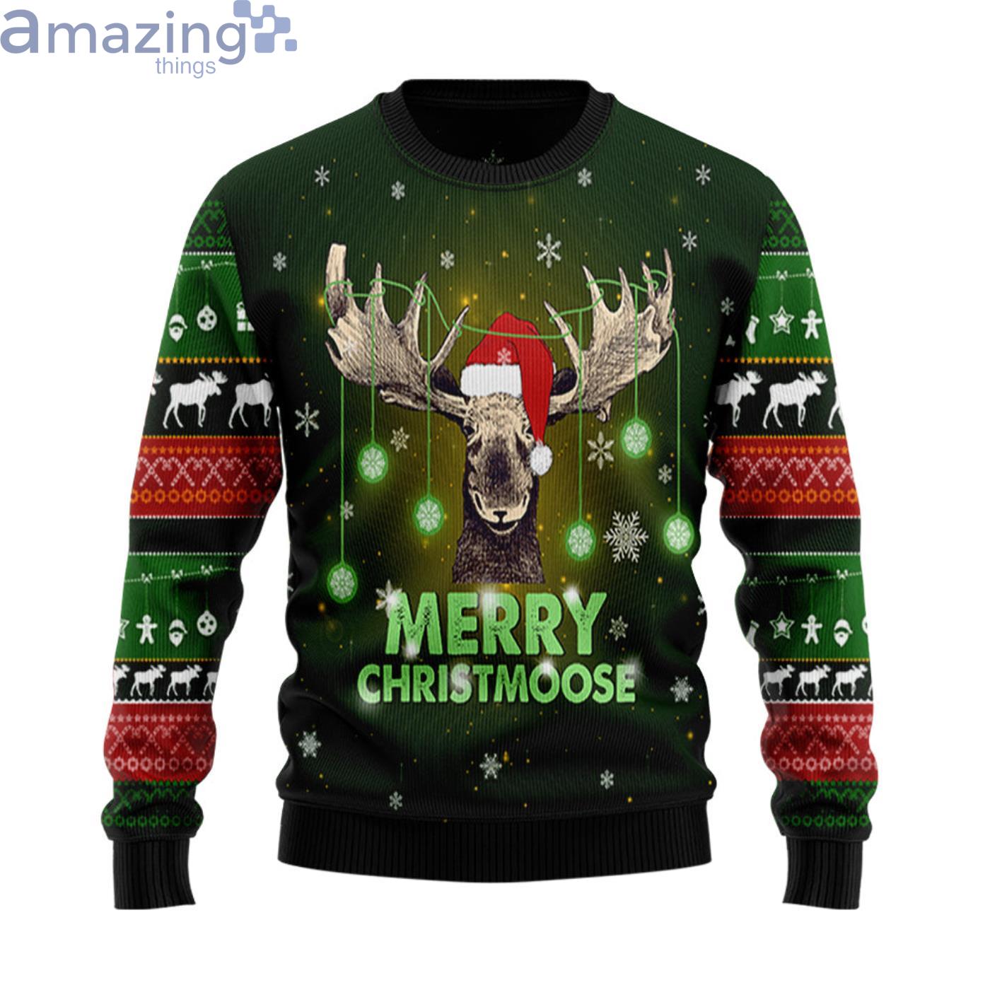 Merry Christmoose Christmas Ugly Sweater Product Photo 1