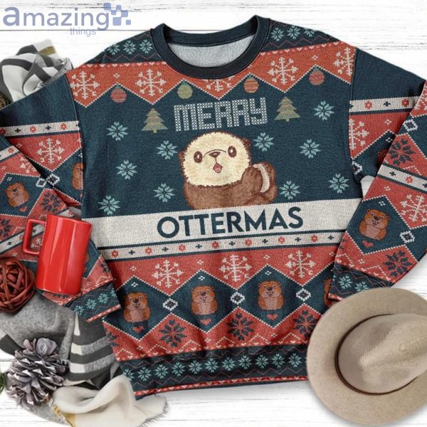 Merry Otter Mas Christmas Ugly Sweater Product Photo 1