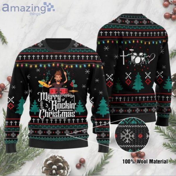 Merry Rokin' Christmas Ugly Sweater Product Photo 1