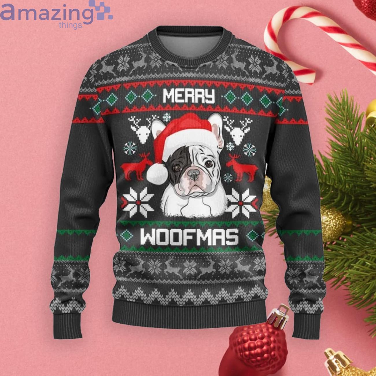 Merry Woof Mas Christmas Gift Ugly Christmas Sweater Product Photo 1 Merry Woof Mas Christmas Gift Ugly Christmas Sweater Product Photo 1