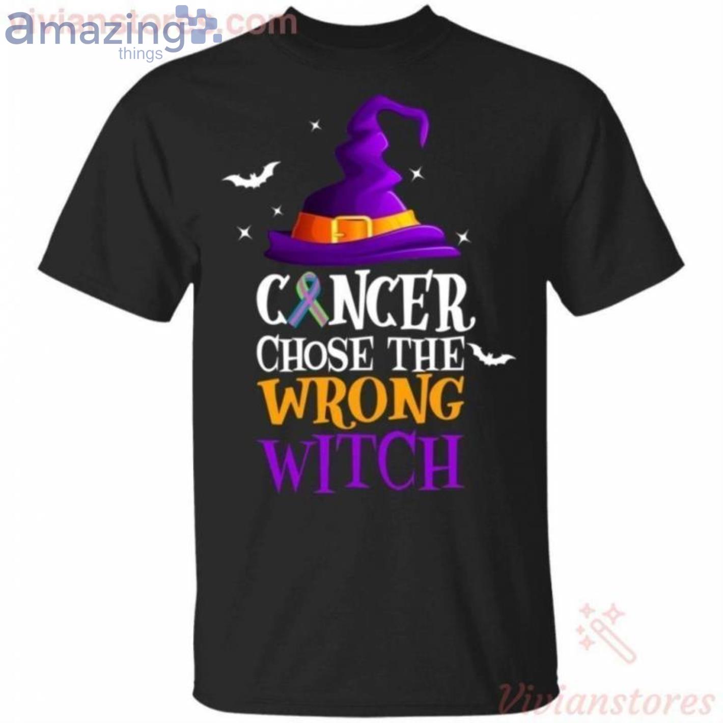 Metastatic Breast Choose The Wrong Witch Halloween T-Shirt Product Photo 1