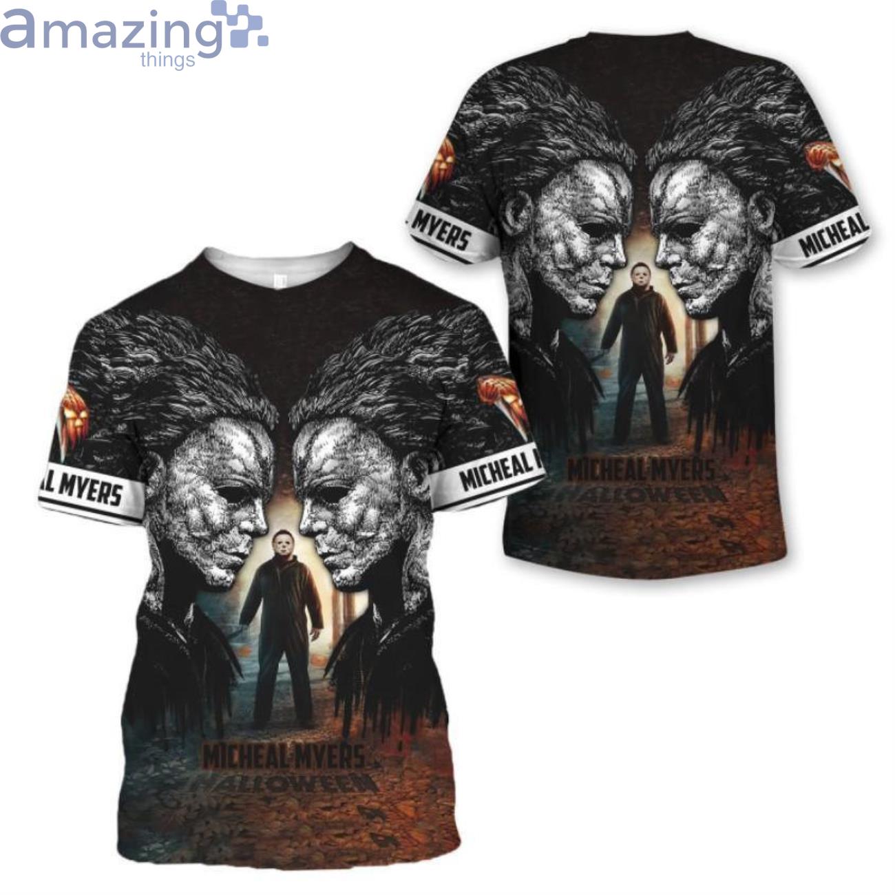 Michael Myers Face To Fave Halloween 3D T-Shirt Product Photo 1