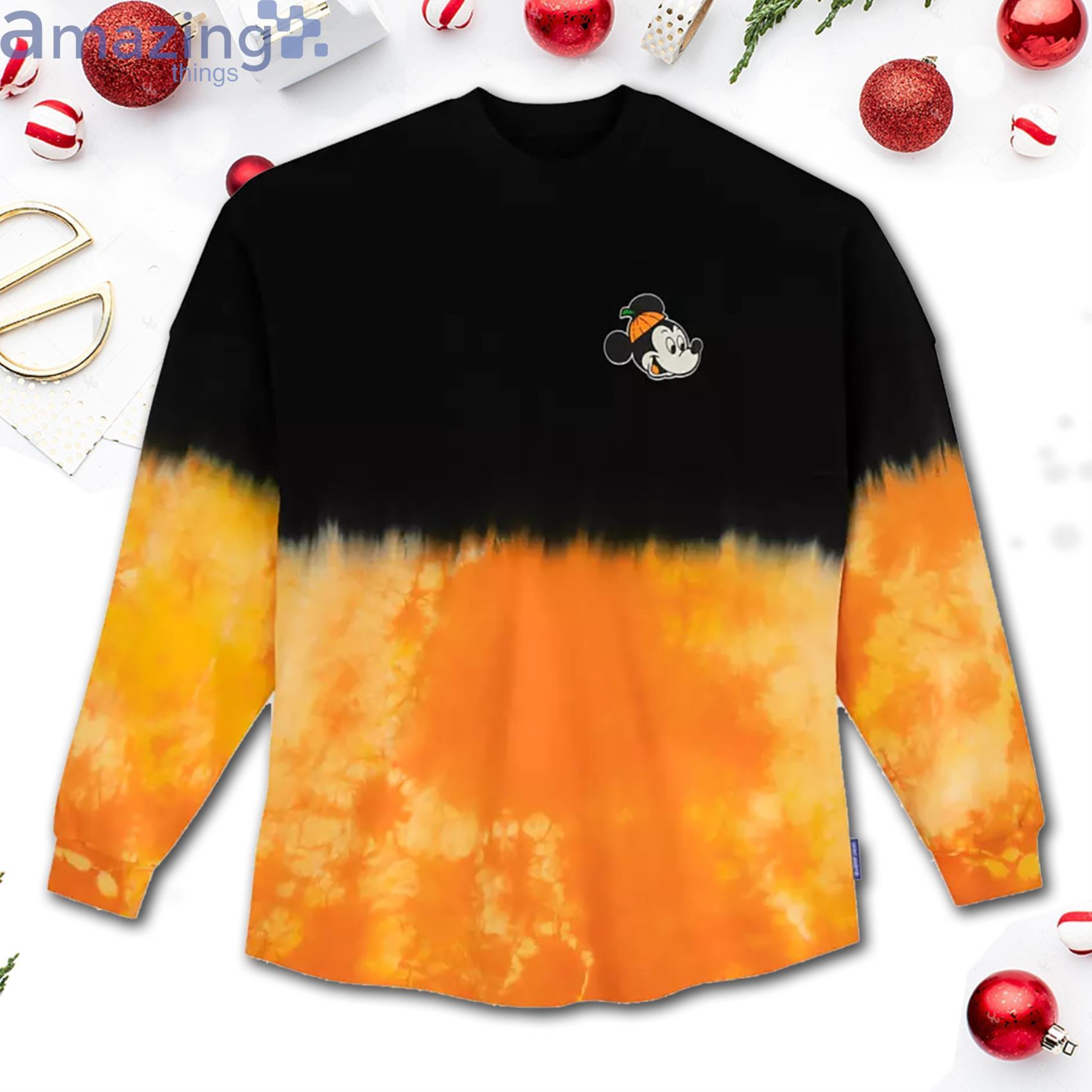 Mickey Mouse Halloween Tie-Dye Happy Halloween Sweashirt Product Photo 1 Mickey Mouse Halloween Tie-Dye Happy Halloween Sweashirt Product Photo 1