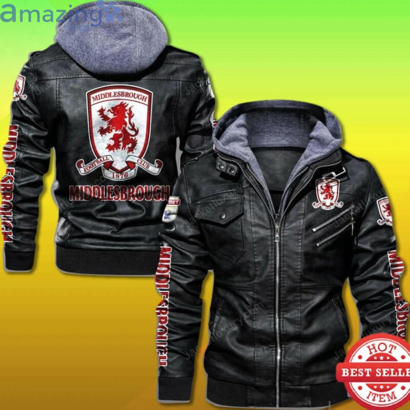 Middlesbrough FC 2D Trending Leather Jacket Product Photo 1 Middlesbrough FC 2D Trending Leather Jacket Product Photo 1