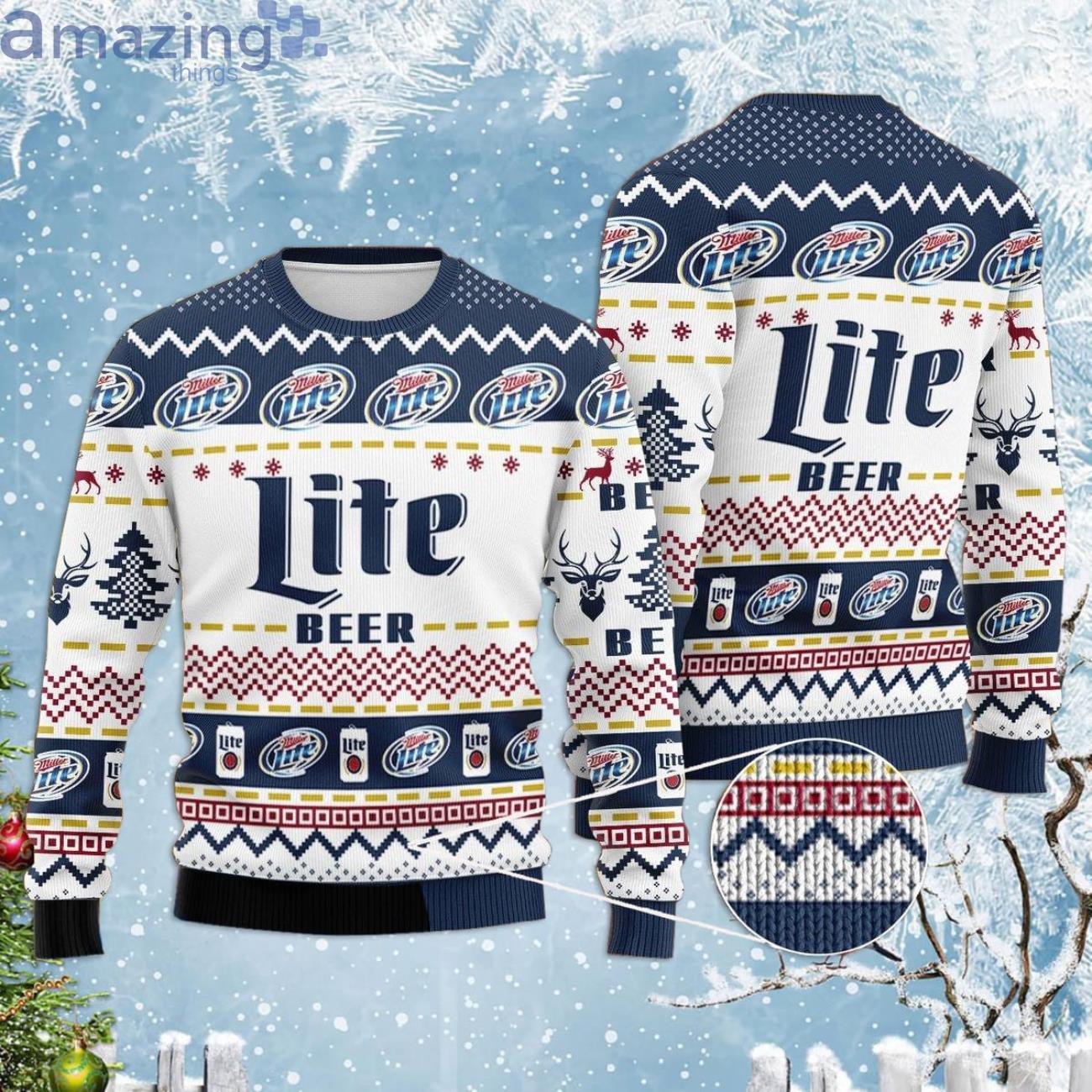 Miller Lite White Ugly Christmas Sweater Product Photo 1