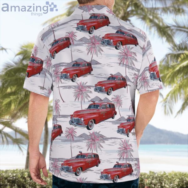 Milwaukee Wisconsin Milwaukee Fire Department 1947 Cadillac Sayers & Scovill Ambulance Hawaiian Shirt Product Photo 4