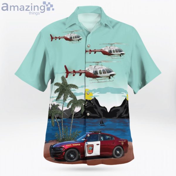 Minnesota State Patrol Dodge Chargers & Bell 407 Hawaiian Shirt Product Photo 2