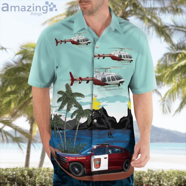 Minnesota State Patrol Dodge Chargers & Bell 407 Hawaiian Shirt Product Photo 3