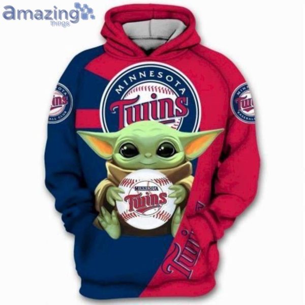 Minnesota Twins Baseball Baby Yoda Star Wars 3D Hoodieproduct photo 2