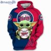 Minnesota Twins Baseball Baby Yoda Star Wars 3D Hoodie