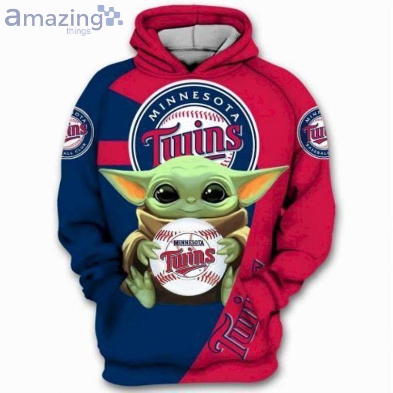 Minnesota Twins Baseball Baby Yoda Star Wars 3D Hoodieproduct photo 1