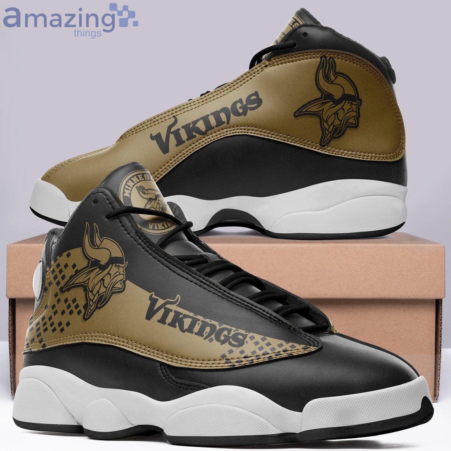 Minnesota Vikings Team Air Jordan 13 Sneaker Shoes For Fans