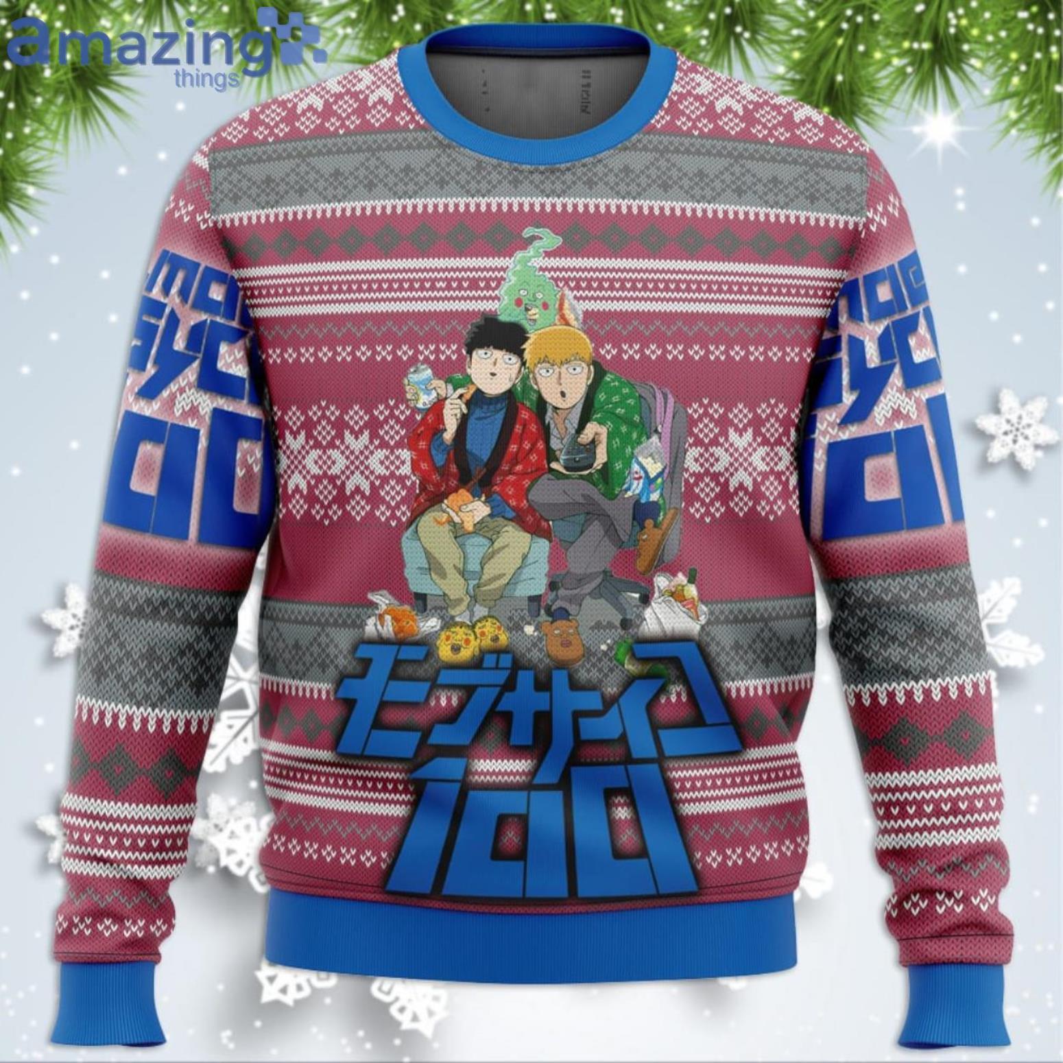 Mob Psycho 100 Alt Funny Christmas Gift Ugly Christmas Sweater Product Photo 1