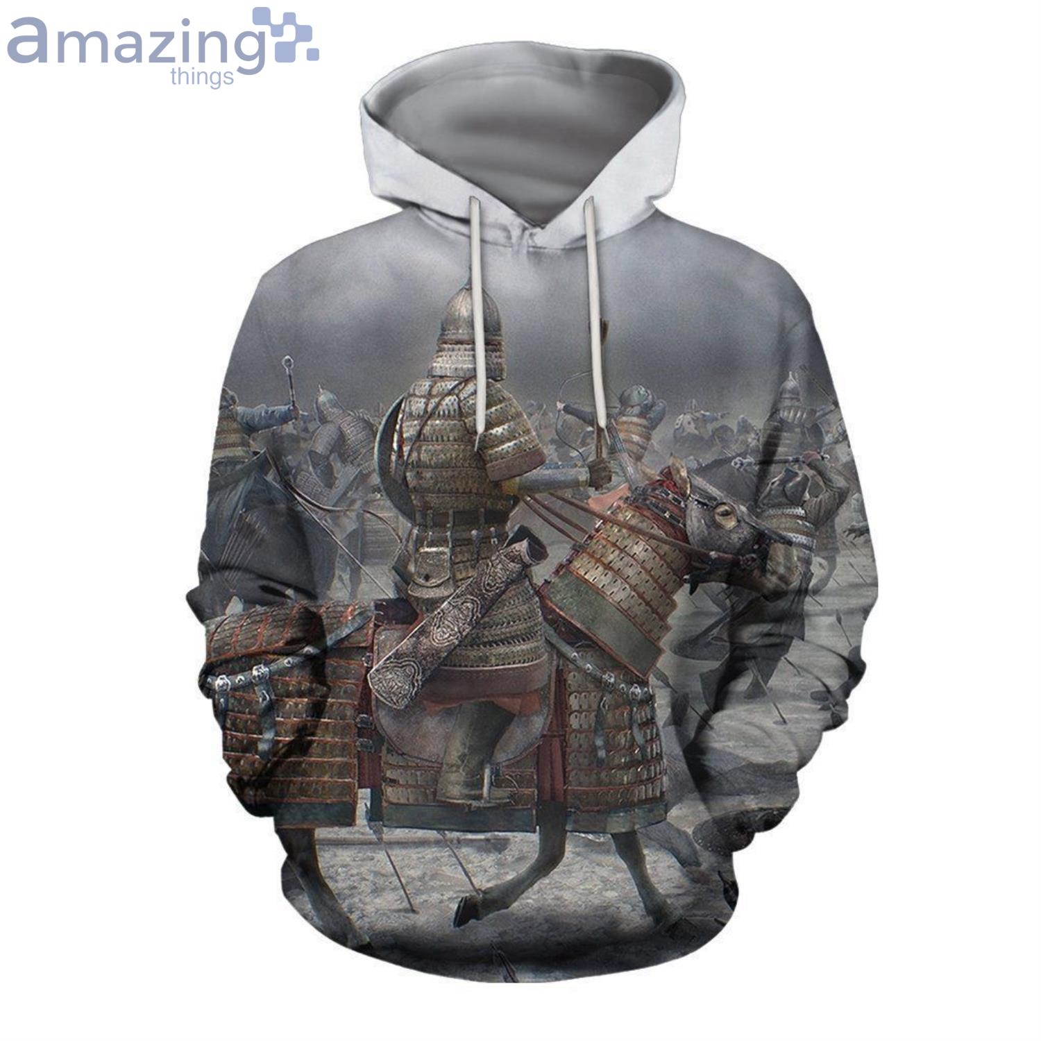 Mongol Warriors War All Over Print 3D Hoodie image Mongol Warriors War All Over Print 3D Hoodieproduct photo 2