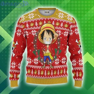 Monkey D. Luffy Christmas Ugly Sweater One Piece Custom Anime 3D Sweater Product Photo 1