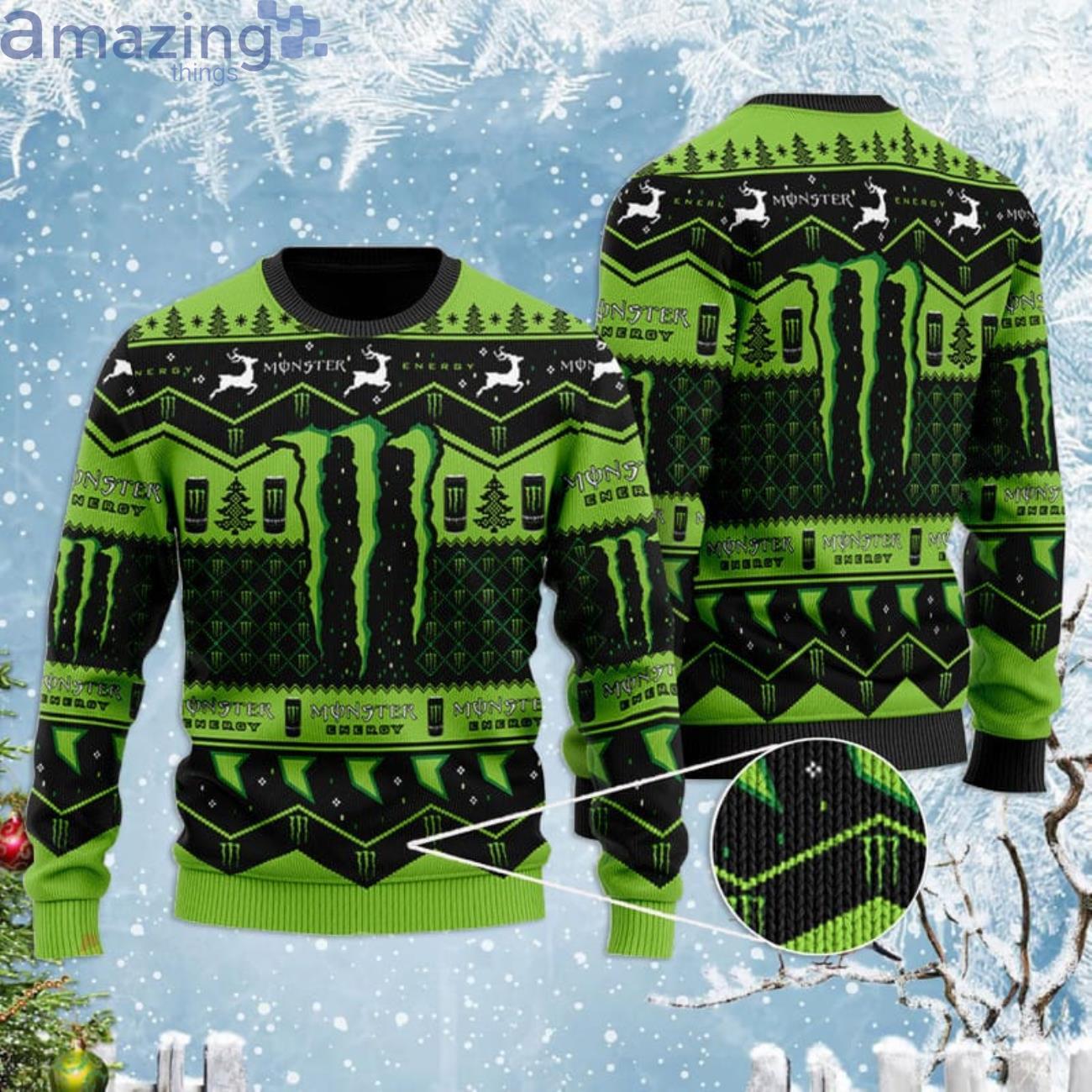 Monster Energy Green Ugly Christmas Sweater