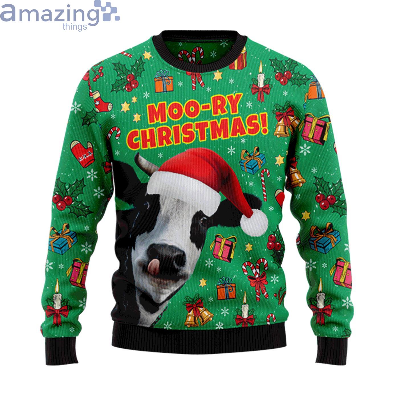 Moo Ry Christmas Christmas Ugly Sweater Product Photo 1