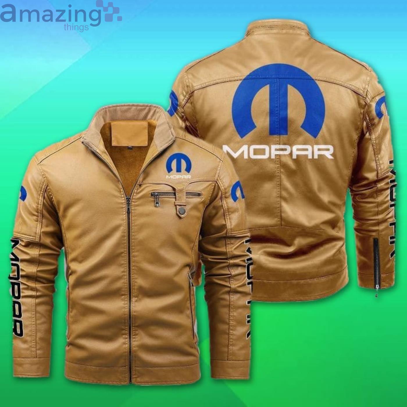 Mopar Fleece Leather Jacket image Mopar Fleece Leather Jacket Product Photo 2