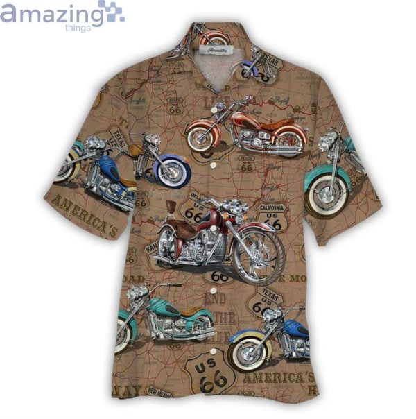 Motorcycle Map Hawaiian Shirt For Men And Womenproduct photo 1