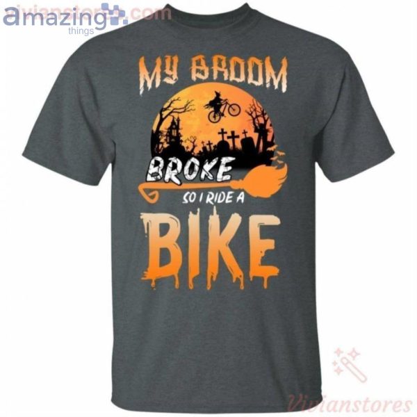 My Broom Broke So Now I Ride A Bike Halloween Halloween T-Shirt Product Photo 2