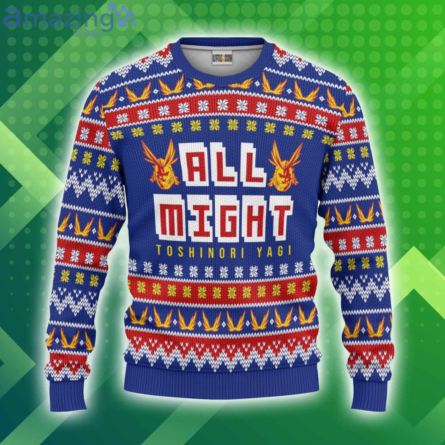 My Hero Academia Custom All Might Christmas Ugly Sweater image My Hero Academia Custom All Might Christmas Ugly Sweater Product Photo 1 Product photo 1