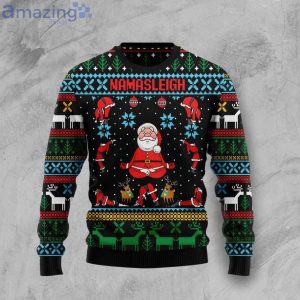 Namasleigh Santa Yoga Christmas Ugly Sweater