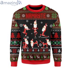 Namaste Santa Yoga Christmas Ugly Sweater
