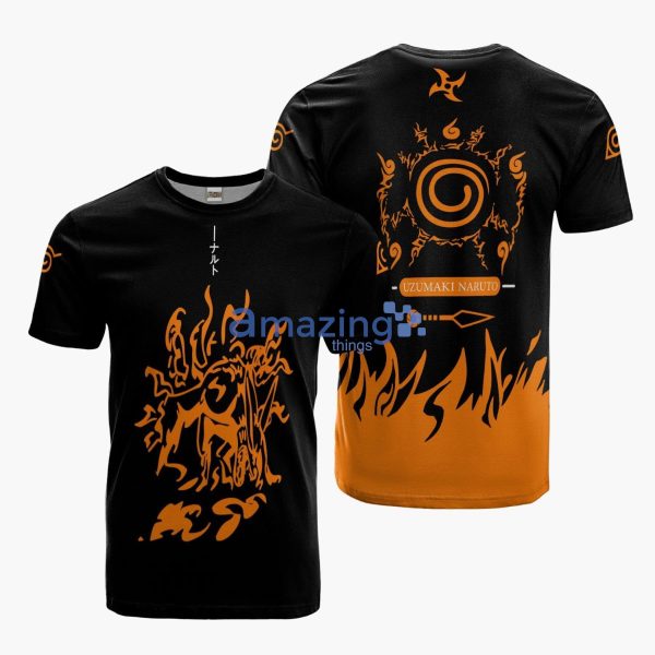 Naruto Movie Kurama Seal Cosplay Costume Anime Merch Printed 3D T-Shirt Product Photo 1