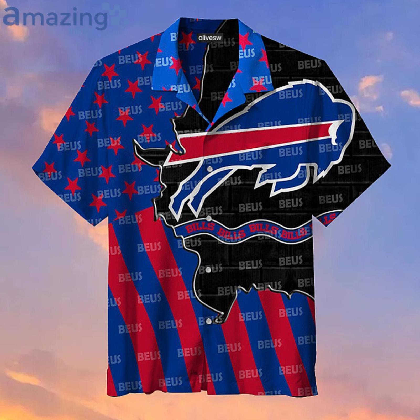 National Flag Buffalo Bills Fans Gift Logo Sport Lover Hawaiian Shirt Product Photo 1