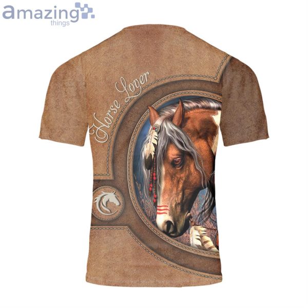 Native American Horse 3D T-Shirt Brown Horse For Women Girls Native Product Photo 2