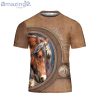 Native American Horse 3D T-Shirt Brown Horse  For Women Girls Native