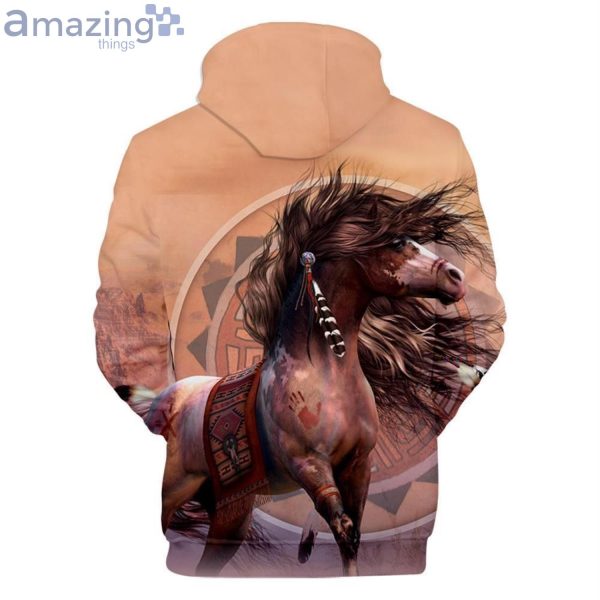 Native American Horse In The War All Over Print 3D Hoodieproduct photo 2