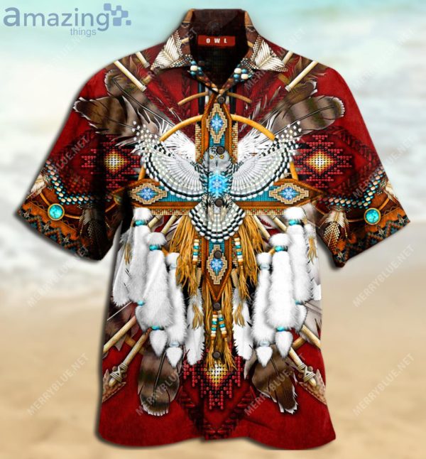 Native American Owl Unisex Fans Gift Logo Sport Lover Hawaiian Shirt Product Photo 1