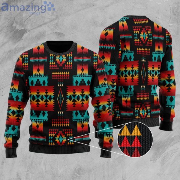 Native Tribes Pattern Native American Christmas Ugly Sweater Product Photo 1