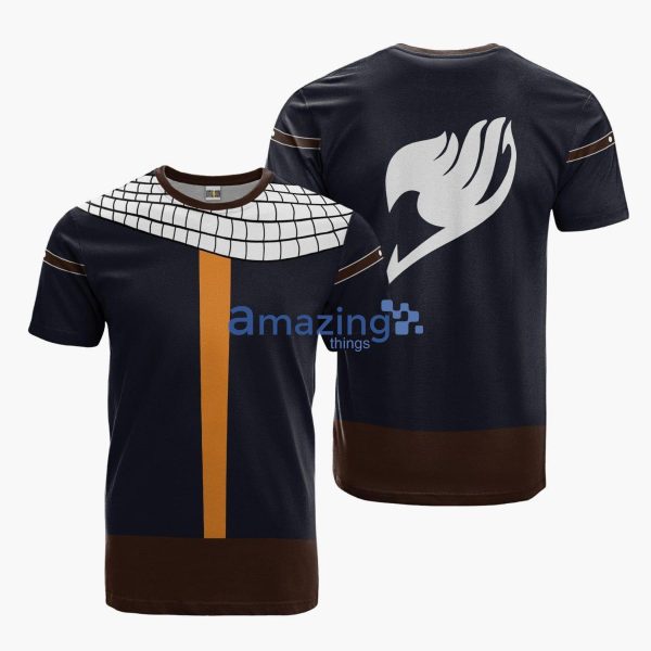 Natsu Dragneel Uniform Fairy Tail Amine All Over Print 3D T-Shirt Product Photo 1