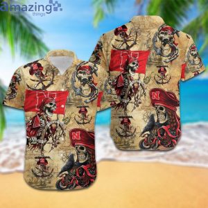 Nebraska Cornhuskers Pirates Fans Pirates Skull Hawaiian Shirt Nebraska Cornhuskers Pirates Fans Pirates Skull Hawaiian Shirt