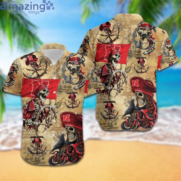 Nebraska Cornhuskers Pirates Fans Pirates Skull Hawaiian Shirtproduct photo 1