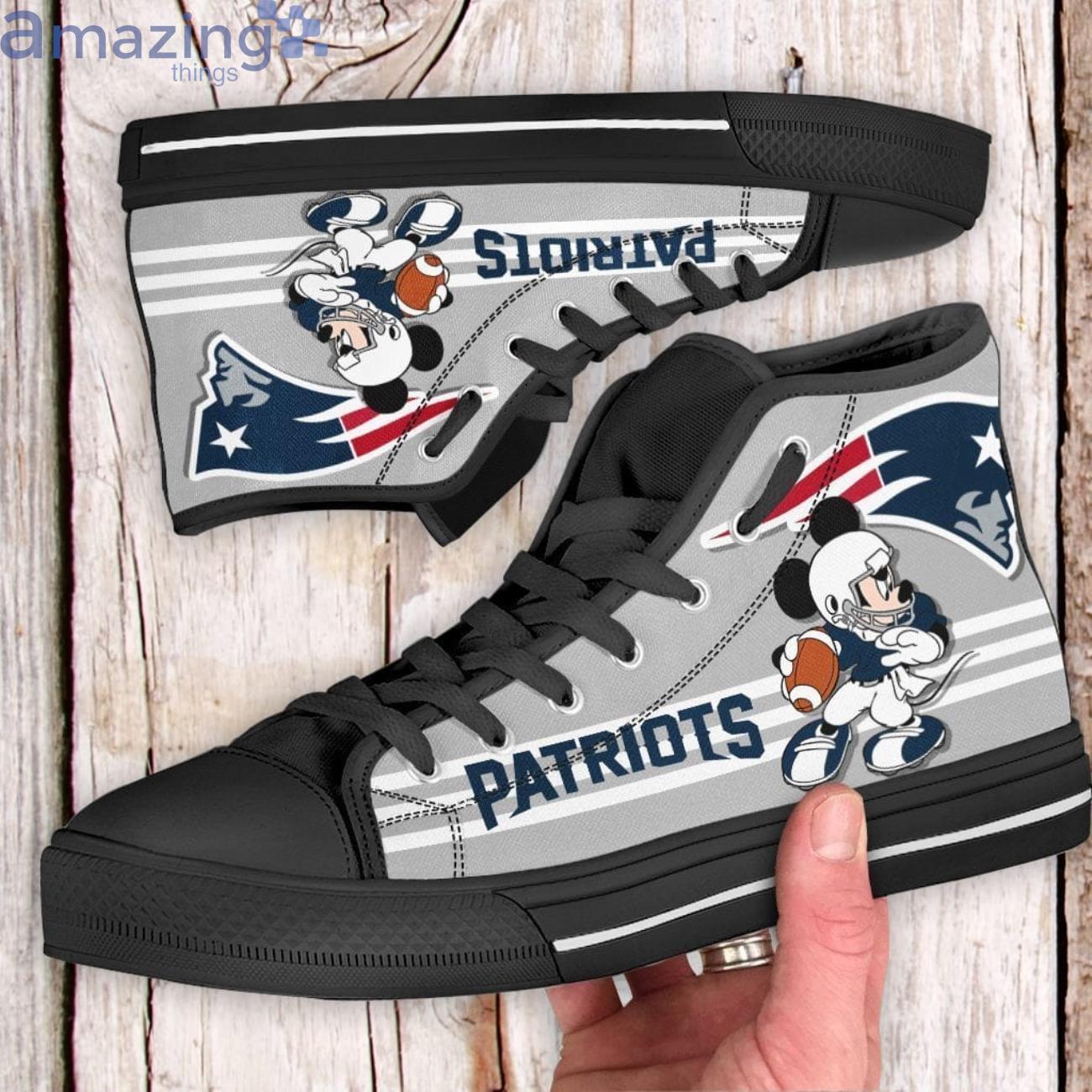 New England Patriots Team Sport Lover High Top Shoes Fan Product Photo 1