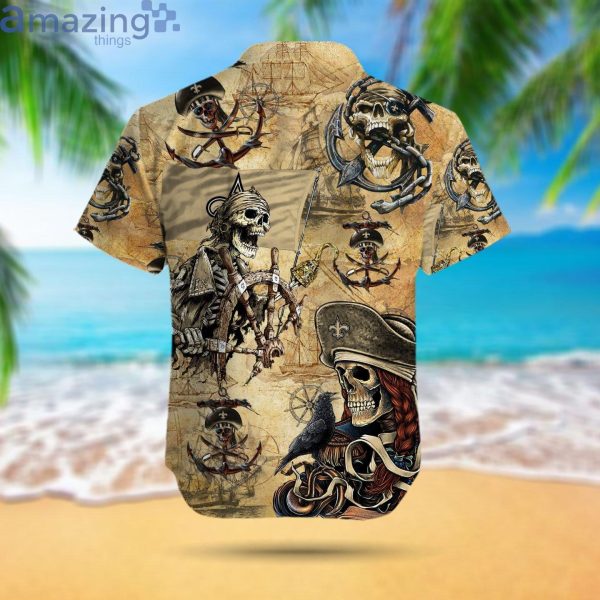 New Orleans Saints Pirates Fans Pirates Skull Hawaiian Shirtproduct photo 3
