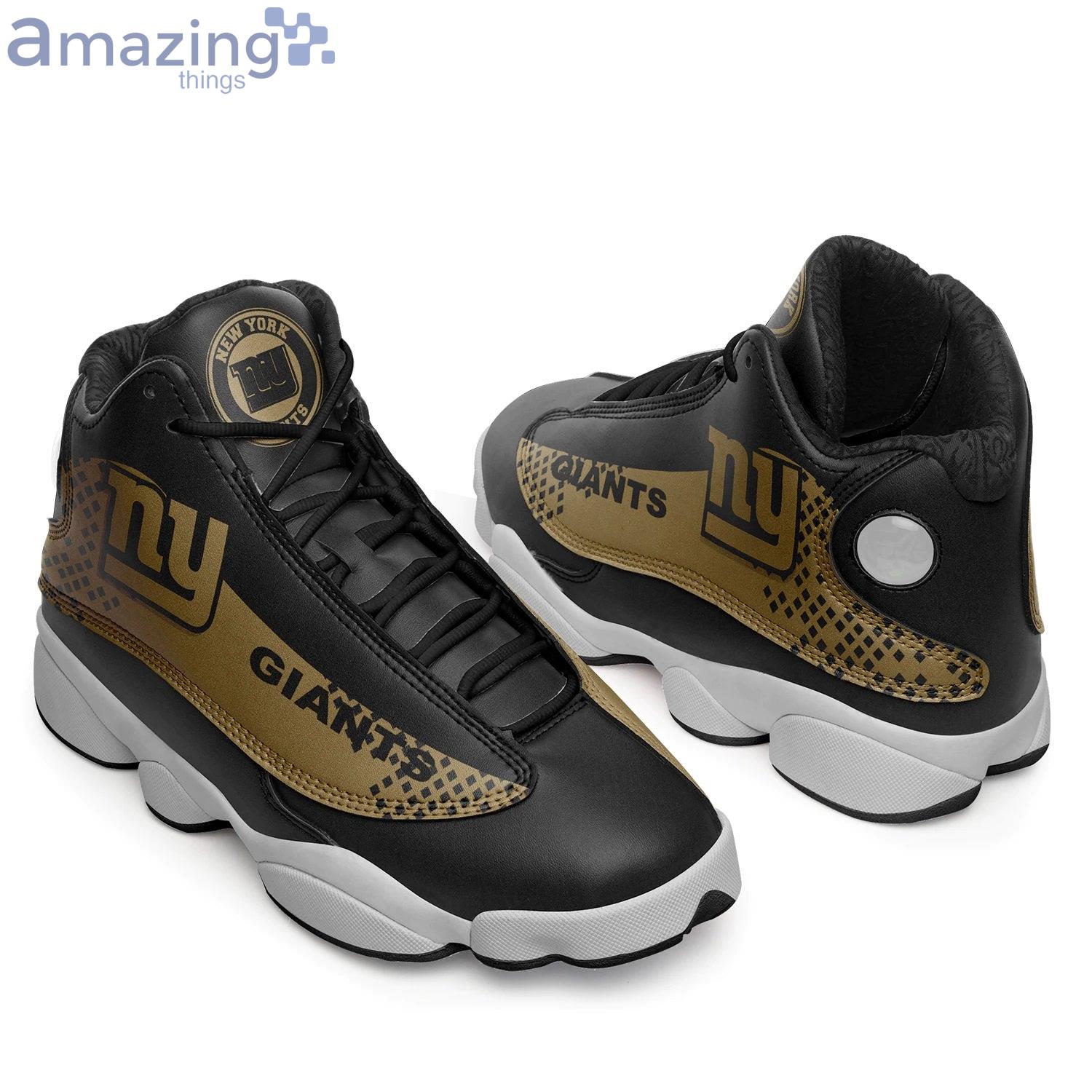 New York Giants Team Black Air Jordan 13 Sneaker Shoes For Fans Product Photo 1